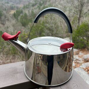 Michael Graves Design Easy-Fill 2.5qt Stainless Whistler Tea Kettle Pot